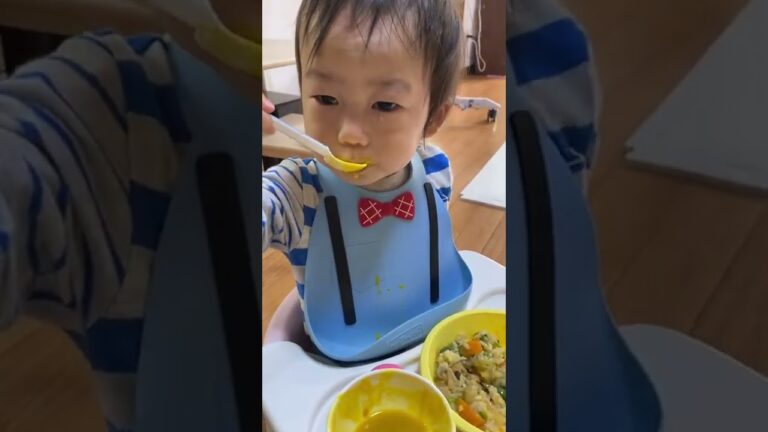 三男１歳✴︎カボチャスープが大好き🥰スプーン上手🥄