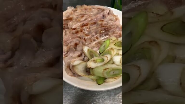 【簡単おつまみ】豚バラ＆ネギ焼き（塩レモン＆ポン酢）　 #shorts #ショート