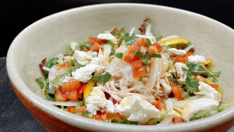 鶏ささみと季節の野菜のカプレーゼドレッシングサラダ【365日サラダ記念日105皿目】