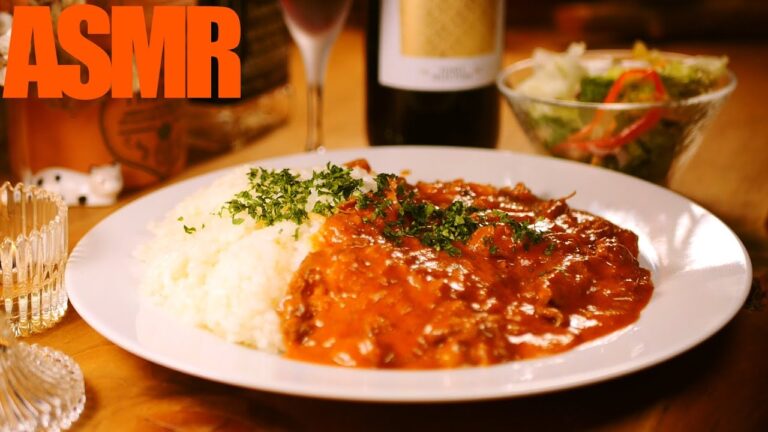 簡単に高級洋食店の味！ハヤシライス(ビーフストロガノフ風)の作り方【料理レシピ/洋食/ハヤシライス/料理音/ASMR】