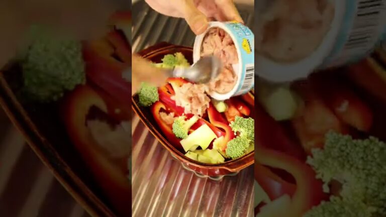 ブロッコリーとパプリカのたんぱく質ごはん