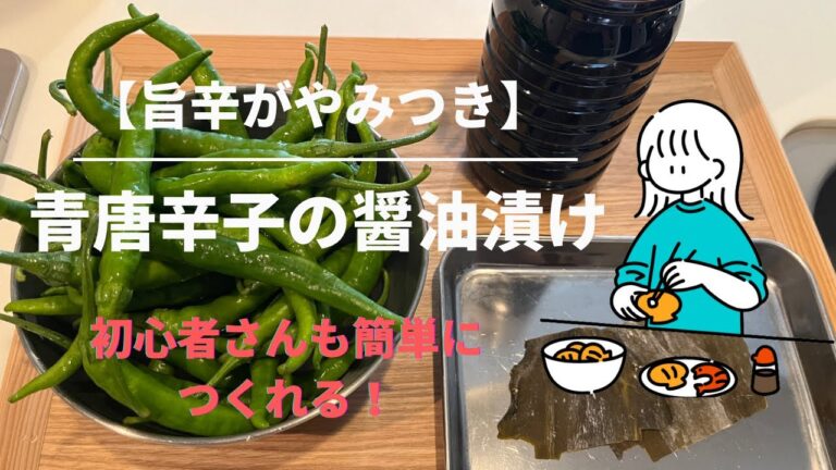 【旨辛がやみつき】青唐辛子の醤油漬け/初心者でも簡単/失敗しないコツ