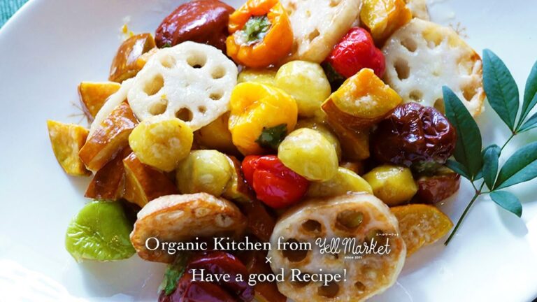 栗と秋野菜のりんご酢あんかけ - Chestnuts & autumn vegges with apple vinegar sauce