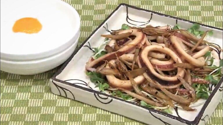 イカゴボウの照り焼き　メレンゲおろし