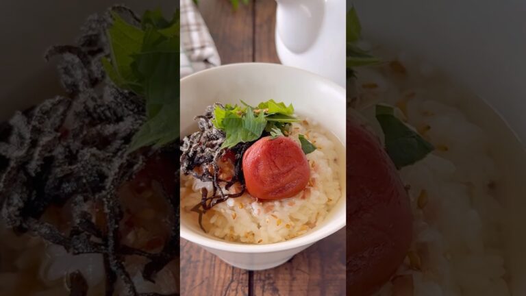 節約旨だし汁茶漬け‼️一食80円😊