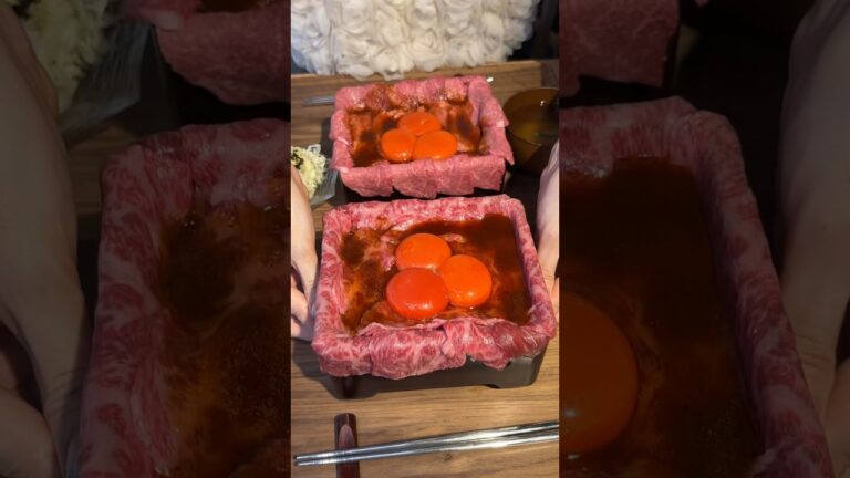 贅沢な"飲める生ステーキ重"🥩#たもグルメ #japanesefood
