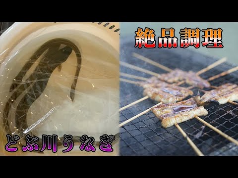 東京のど真ん中の川で釣ったうなぎをガチ調理して友達に食べさせる