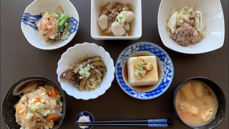 【料理#2】~夕飯レシピ6品~炊き込みご飯~里芋のそぼろ煮~時短料理~