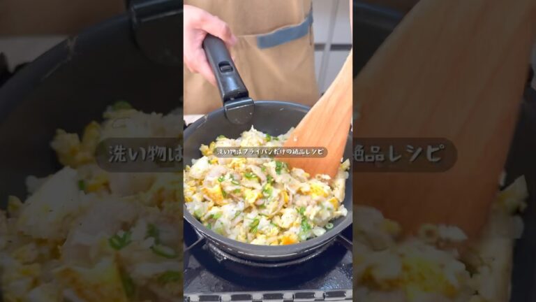 洗い物はフライパンだけ！究極のネギ豚炒飯