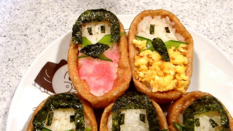 かわいい!  いなりずしのお雛さま