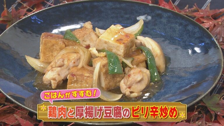 【KTN】鶏肉と厚揚げ豆腐のピリ辛炒め【マルっと！お役立ち よかよーごはん】