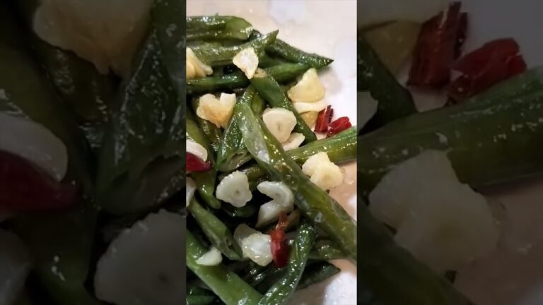 三尺ささげのニンニク炒め　22 07 15　＃Shorts