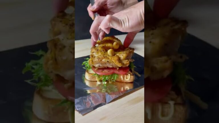 出来立てチキンサンドイッチ#shorts #tiktok #サンド#チキン #たかの料理教室