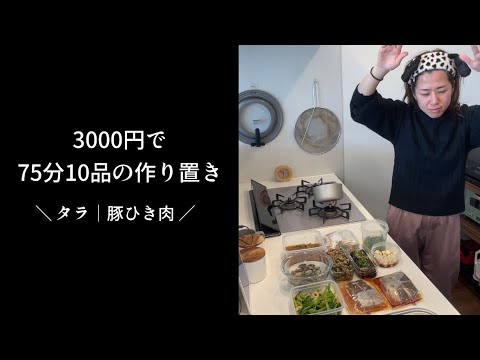 【3000円】ズボラ女子が75分で10品の作り置き