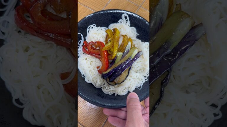 【旬の料理】ピリ辛冷製そうめんと夏野菜の素揚げ