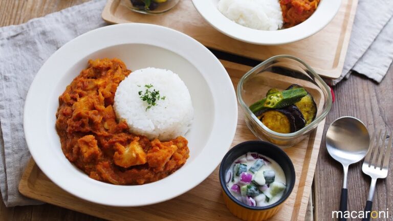 【30分で毎日定食】サラダチキンで時短！ バター チキン カレー 定食 のレシピ 作り方