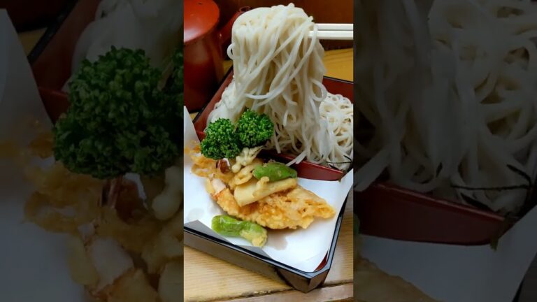 福原 松涛庵 創業100年超えの老舗蕎麦屋さんで天ざる 神戸・新開地 #食べ歩き