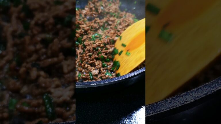 娘が作るスタミナミンチ丼！アラフォー男子のズボラ飯♪