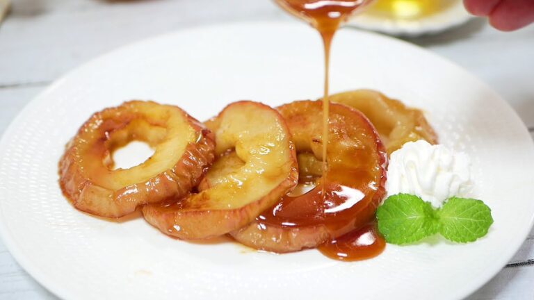 【材料3つで】フライパンで簡単焼きりんご 【Made with 3 ingredients】Easy baked apples in a frying pan