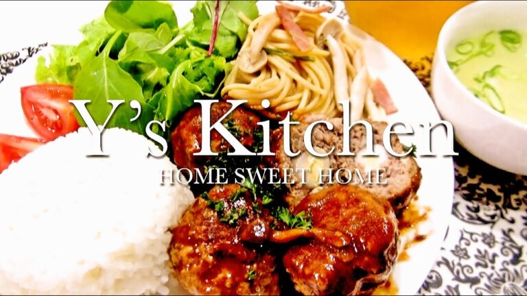 【料理】子どもも大好き♪うずら入りハンバーグ＆和風パスタ