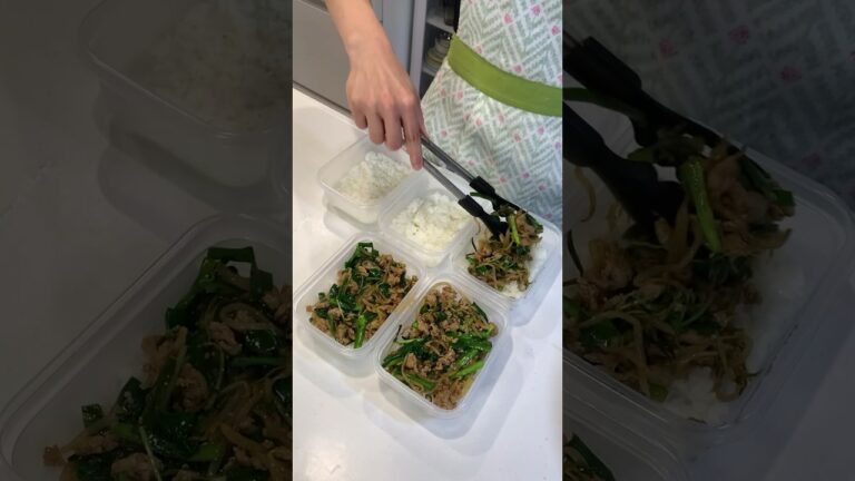 鶏ひき肉ともやしで節約弁当！1食176円でスタミナピリ辛弁当を5日分まとめて冷凍作り置き#shorts#冷凍弁当#冷凍作り置き#冷凍ストック#節約