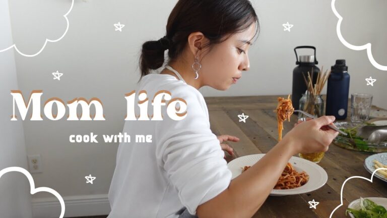 2児の母の休日の午前中｜なぜか平日より忙しい休日｜お肉無しパスタ｜アメリカ生活｜4K