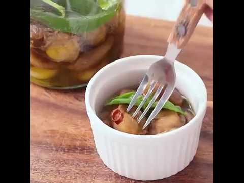 For basil with mushroom oil and scallops