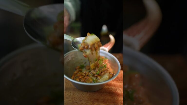 【キャンプ飯 】納豆キムチの巾着爆弾 #shorts