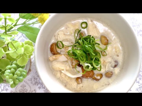 スッキリで話題！Atsushiさんのレンチンで出来る「豆腐と豆乳のとろとろ美腸スープ」の作り方