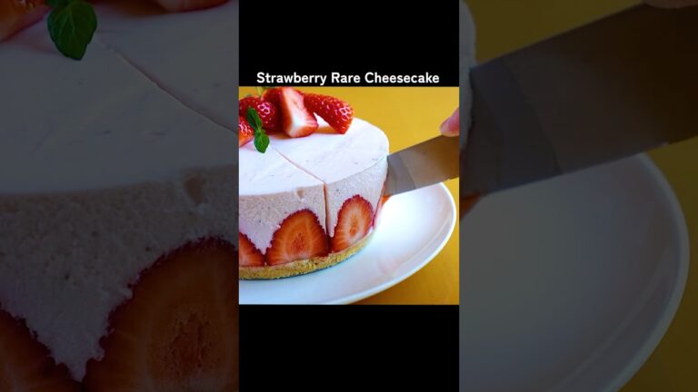 苺のレアチーズケーキ【Strawberry Rare Cheesecake】 #shorts