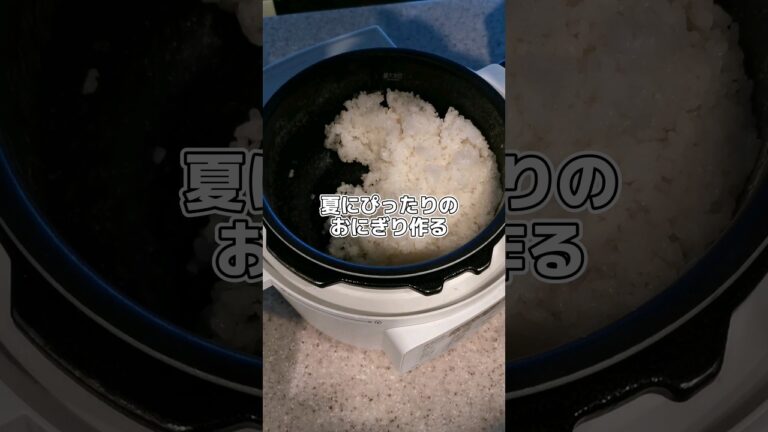 【自炊日記】夏にぴったりのガリと大葉のおにぎりを作った記録('∇')【おうちごはんvlog】 #shorts