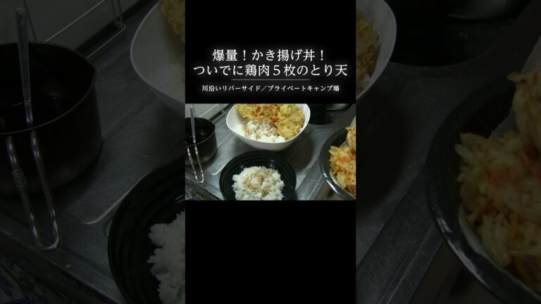 爆量！かき揚げ丼！ついでに鶏肉５枚のとり天#Shorts