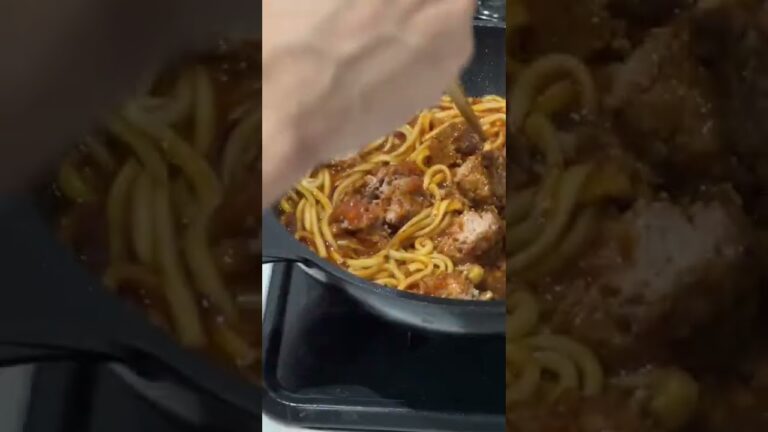 ハンバーグミートソースうどん#マニパニ