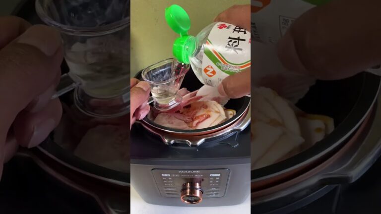 コイズミ電気圧力鍋で豚のしょうが焼き作ったよ。