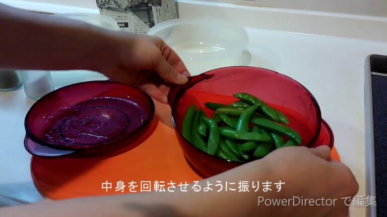 Tupperware microwave cooking　電子レンジでおつまみ　スナップエンドウ
