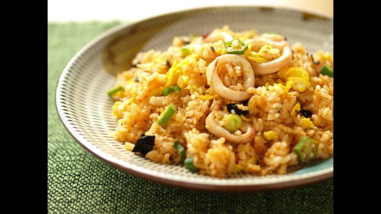 チリソース味のいか焼飯