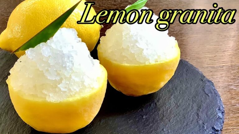 暑い夏にぴったりな氷菓、すっぱくてさっぱりしたレモングラニテの作り方／How to make lemon granita.