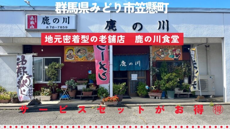 【群馬県みどり市】鹿の川食堂🍜ラーメン&唐揚げセット850円🍗サービスセットはリーズナブル！