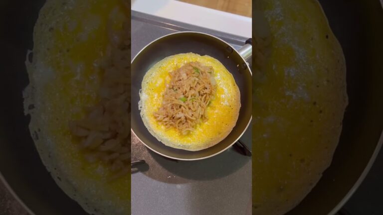 【一人暮らしのお弁当】明日のお昼は、オムそば飯弁当だ💕　#shorts #料理 #お弁当 #一人暮らし