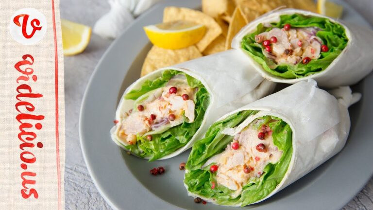 レモンバターチキンのサラダラップ｜How to make Lemon Butter Chicken Salad Wraps