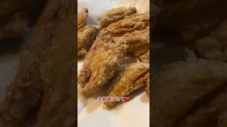 【名古屋名物】手羽先の唐揚げ作ったらうますぎてとんだwww #shorts #大食い #唐揚げ