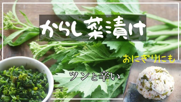 ツンと目にくる辛さ【からし菜漬け】漬け方を詳しく
