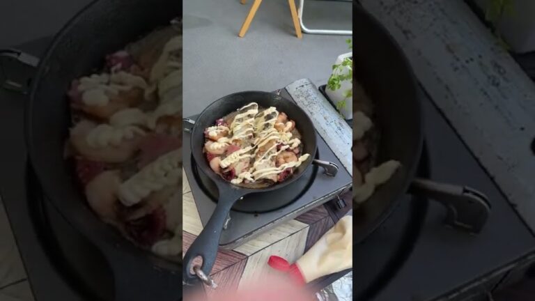キャンプ飯　鱈のムニエル