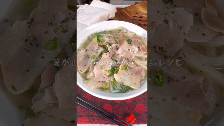 奇跡のワンパンレシピ！絶品ネギ塩豚バラうどん