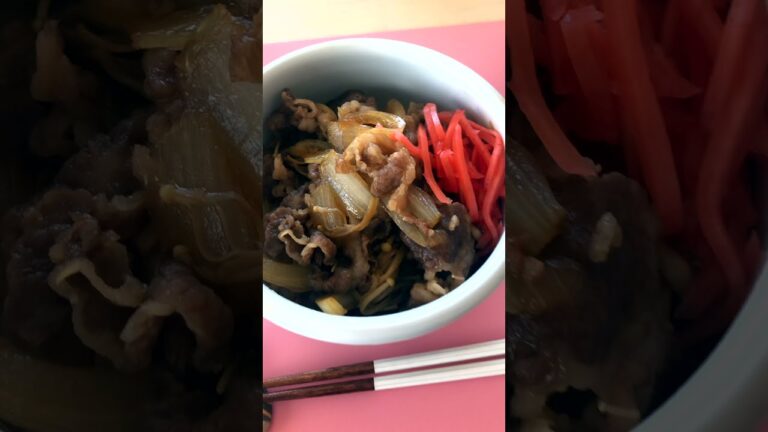 すき焼きのタレだけで牛丼作ります【二人分】　#Shorts