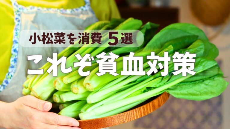 【鉄分豊富】コスパ最強の小松菜でパパっと！常備菜＆作り置き/オマケいれて全６品/貧血改善食専門の家政婦