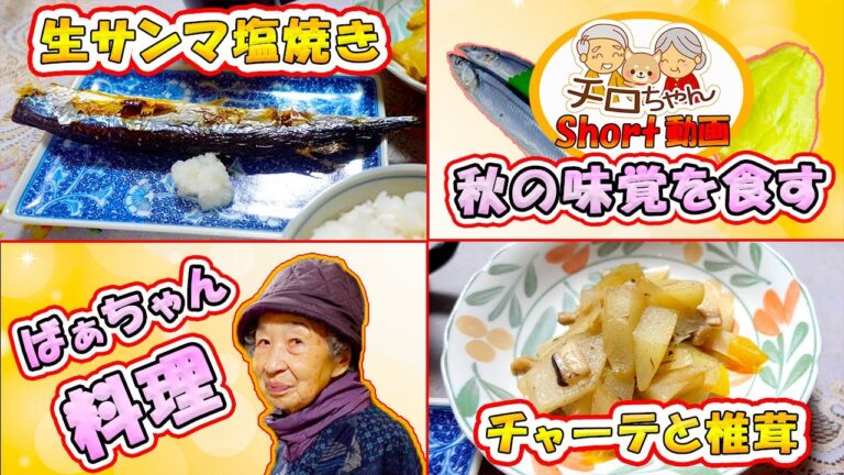 今年初生サンマとばあちゃんチャーテの思い付き料理。４K＃shorts