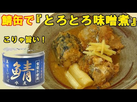 鯖缶でとろとろ『鯖の味噌煮』絶品な味噌煮が簡単に出来ました♪料理 レシピ 簡単