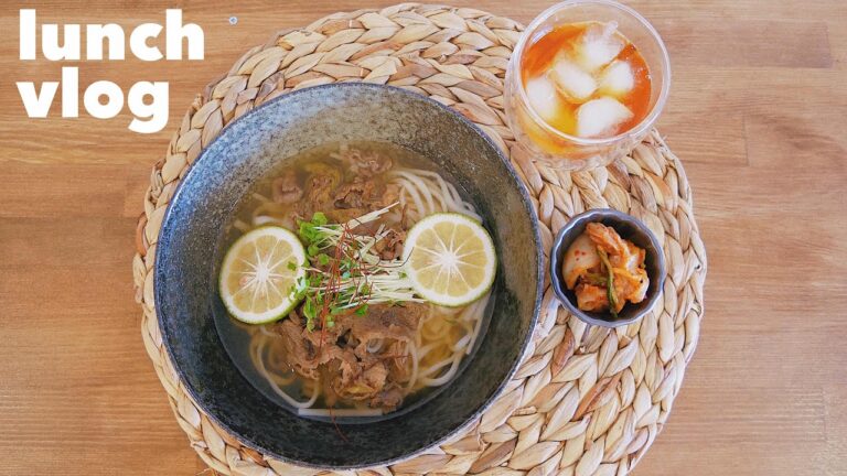 【ダイエット飯】こんにゃく麺を使ってさっぱり肉うどん【超簡単】