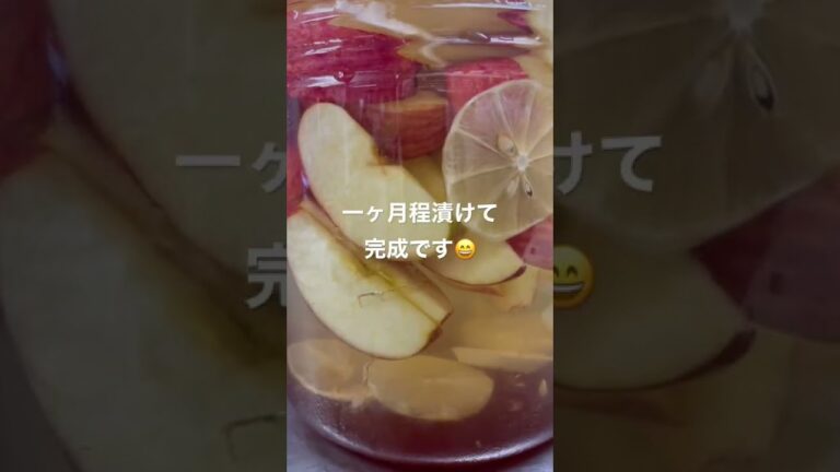【果実酒】りんご酒を漬けてみた！ハチミツを甘味にレモンを入れて「ヒデキ感激！？」